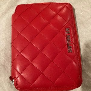 MZ WALLACE Passport Organizer Wallet - Cherry Red quilted leather
